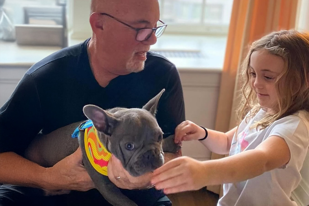 Billy Joel with a dog