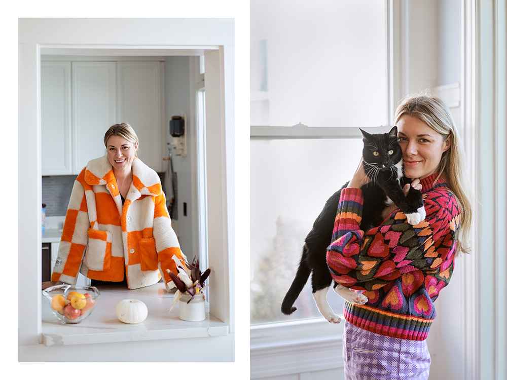 Lisa Buhler; Lisa Buhler with her black cat