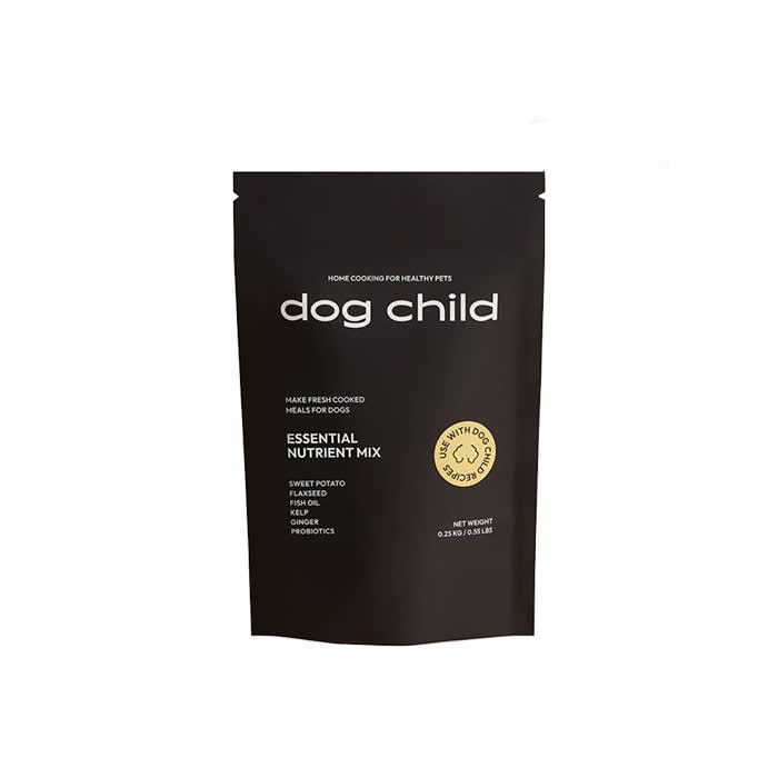 dog food in black bag