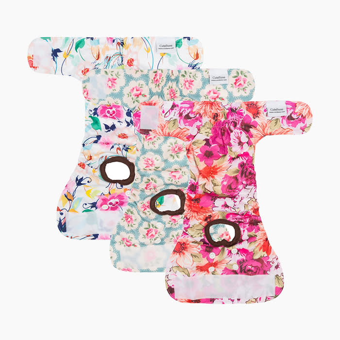 3 Pack Floral Print Reusable Diapers
