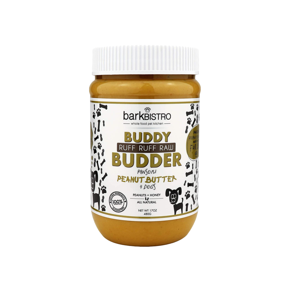 Bark Bistro Company Ruff Ruff Raw Buddy Budder, 100% Natural Dog Peanut Butter