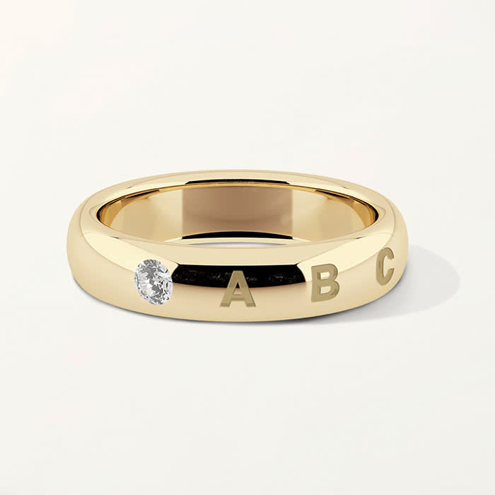 yellow gold ring with diamond