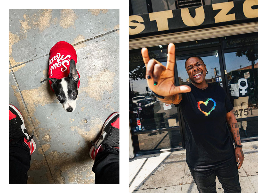 Stoney Michelli Love and their dog