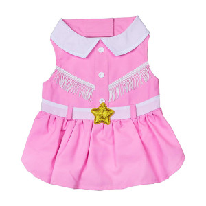 Doggy Parton Pink Cowgirl Collared Dress 