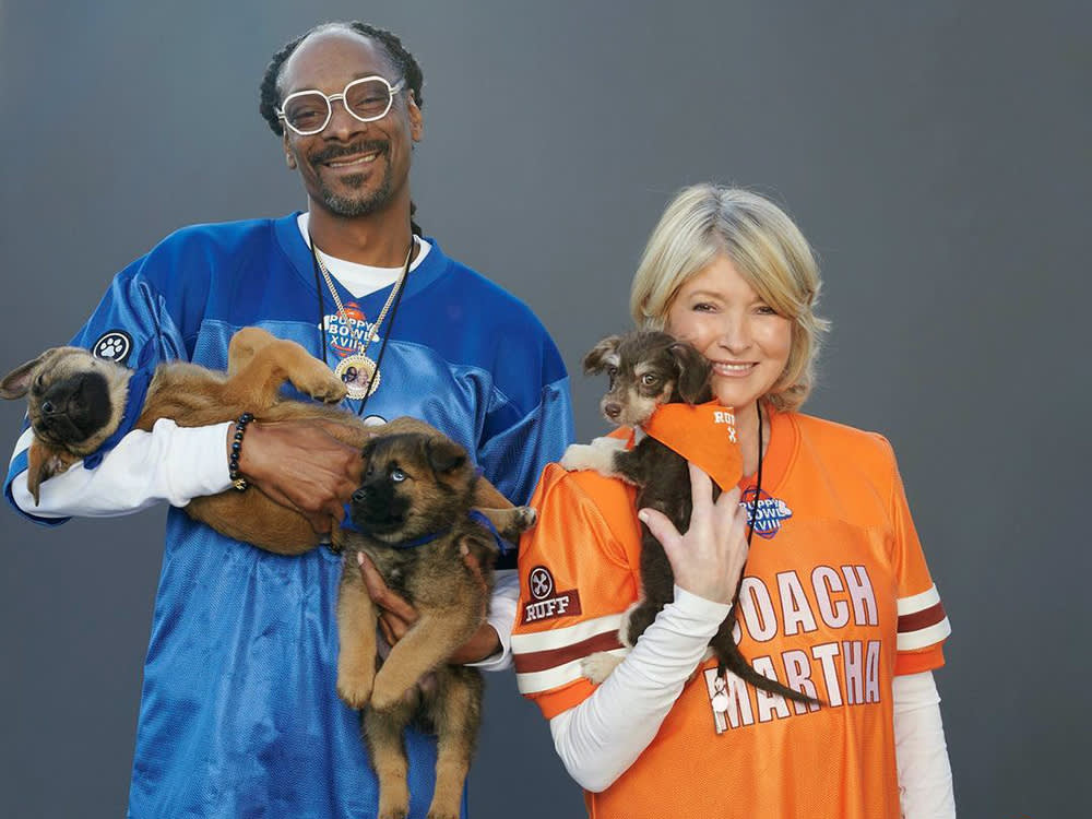 Snoop Dogg and Martha Stewart hosting Puppy Bowl 