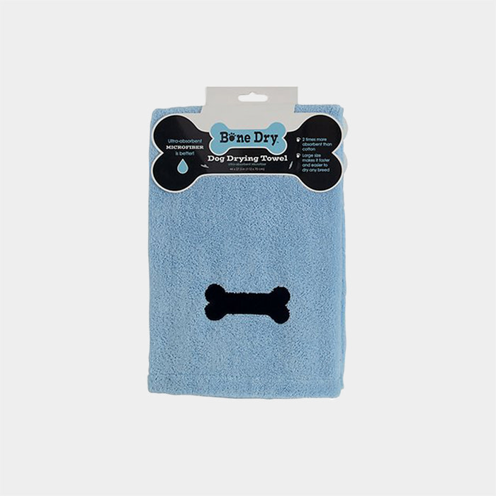 Bone Dry Embroidered Bone Microfiber Dog Bath Towel