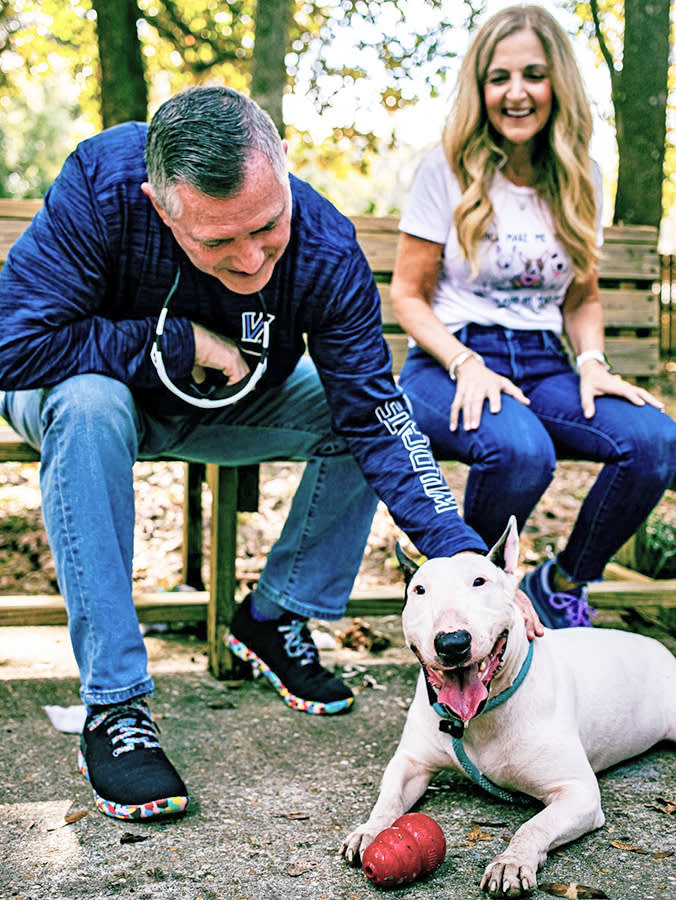 ‘Trooper’ the dog found tied to fence during Hurricane Milton adopted by Florida family.