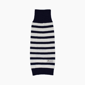 navy and white striped sweater