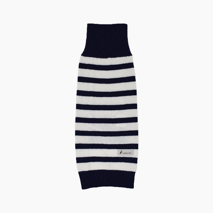 navy and white striped sweater