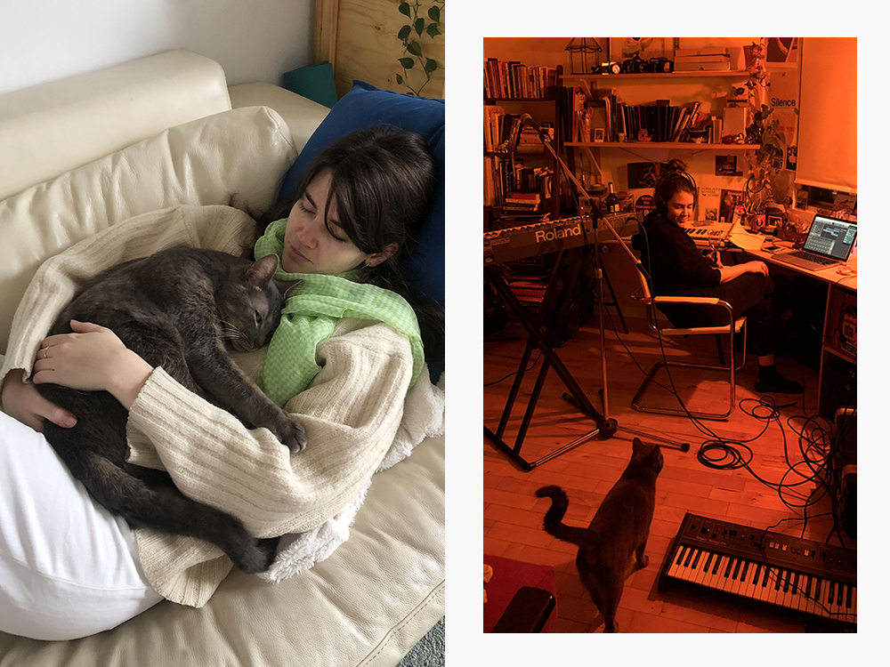 Tess Roby with her cat