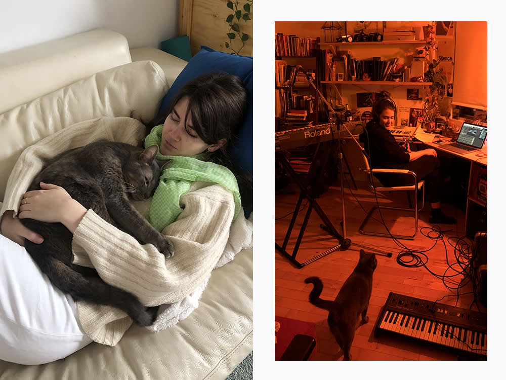 Tess Roby with her cat