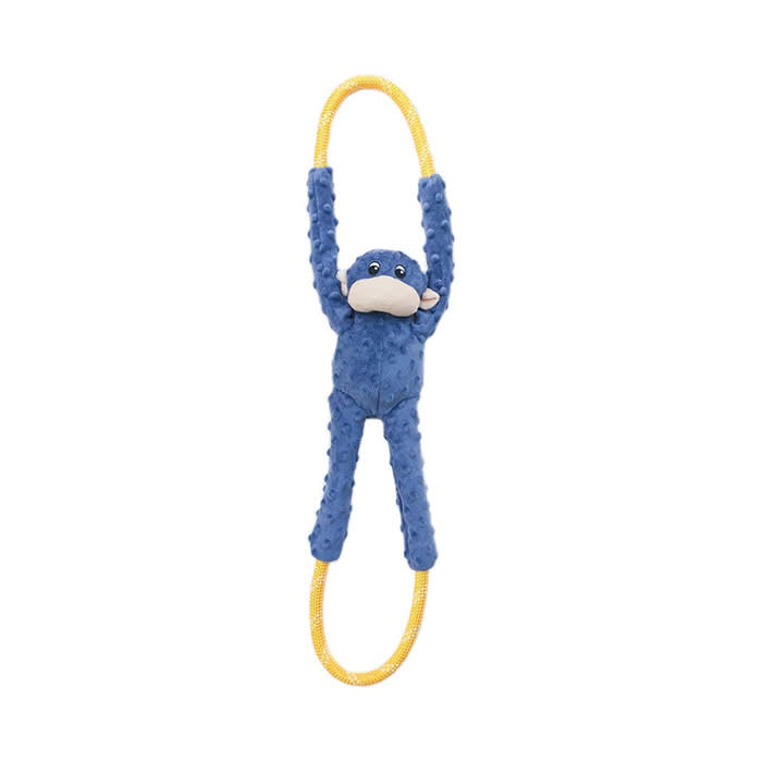 ZippyPaws RopeTugz Blue Monkey Dog Toy 