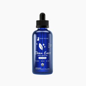 blue bottle ear cleaner with black lid