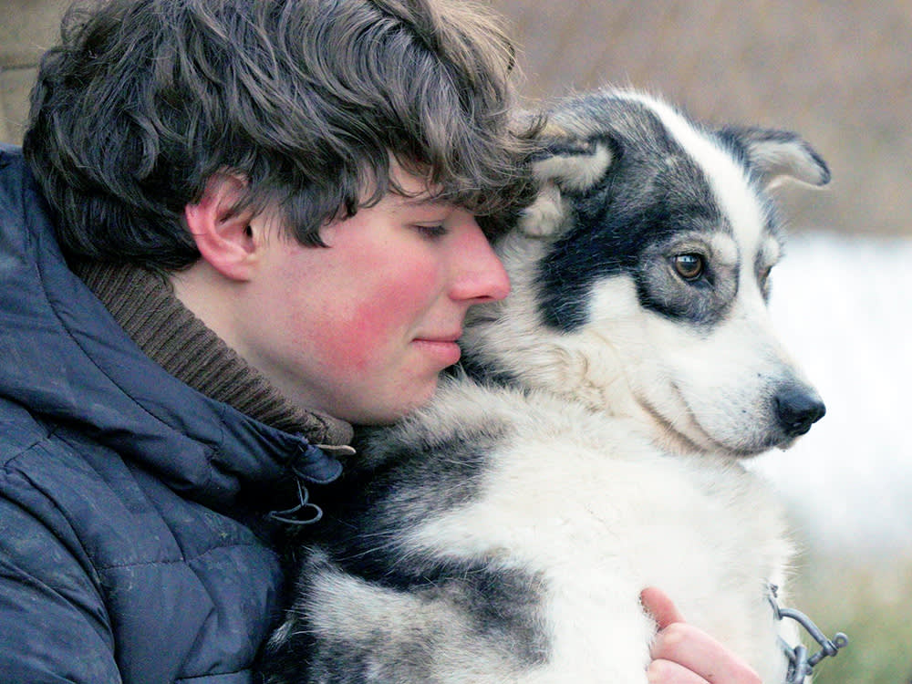 Person with dog