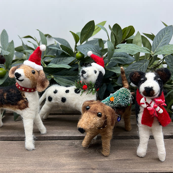 felt dog ornaments