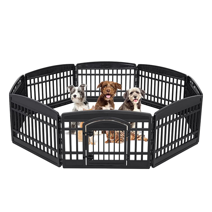 IRIS USA 24" Exercise 8-Panel Pet Playpen with Door
