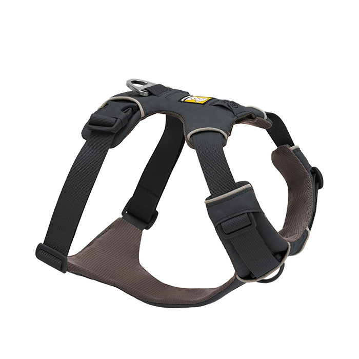 Ruffwear, Front Range Dog Harness, Reflective Soft Padded Everyday Harness with Dual Leash Clips in Basalt Gray