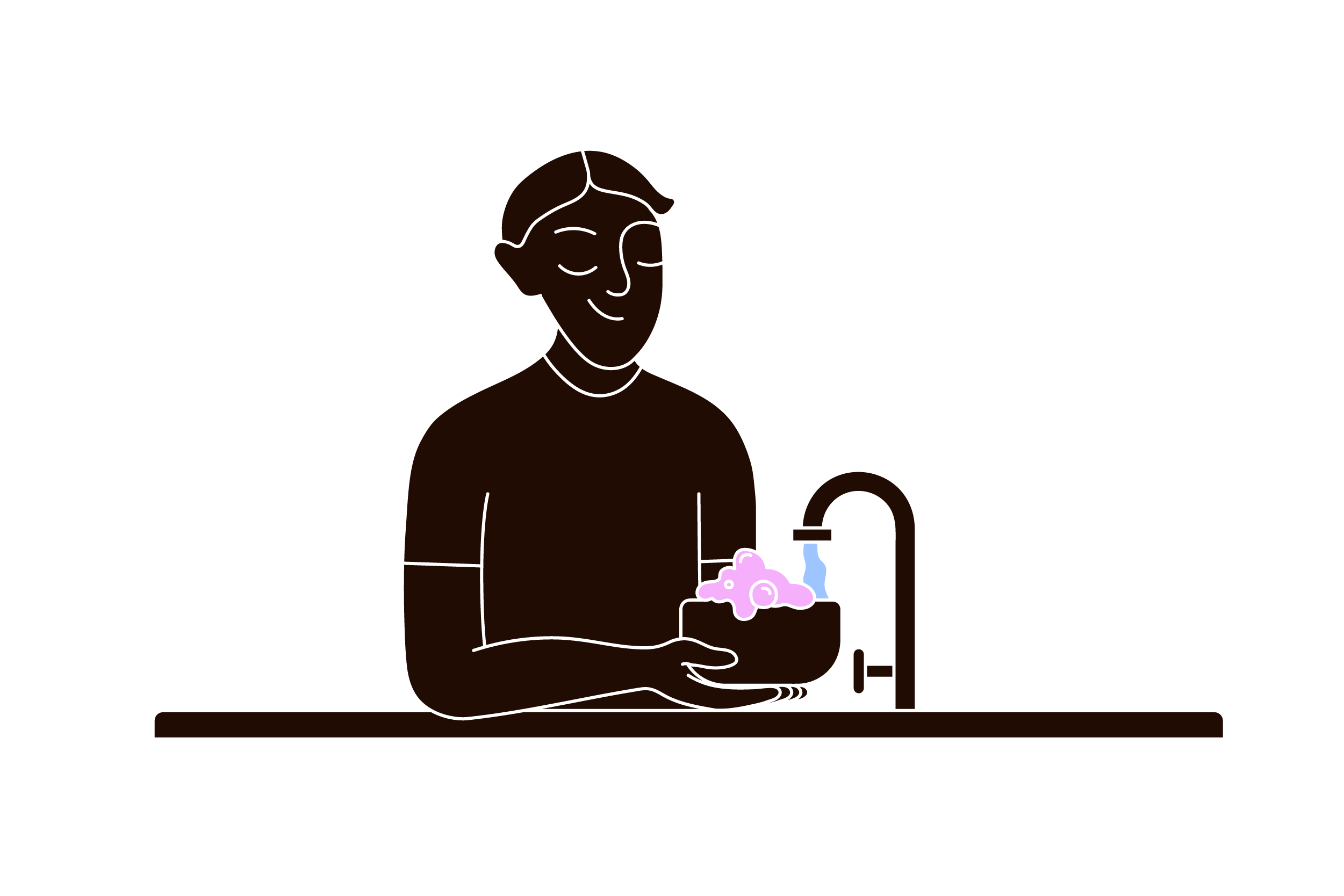 pet parent making a flea trap in a bowl