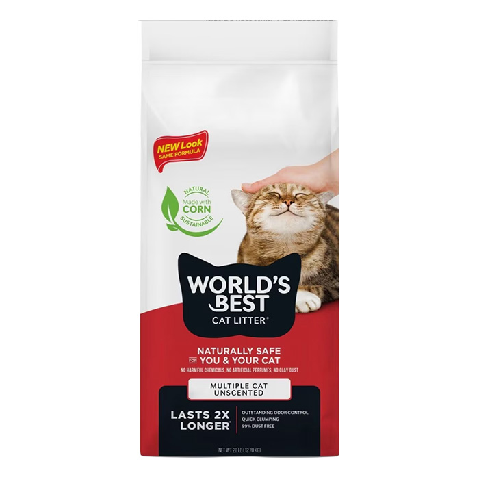 World's Best Multi-Cat Unscented Clumping Corn Cat Litter