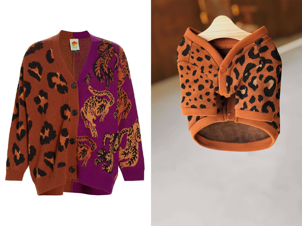leopard print jacket for human and pets