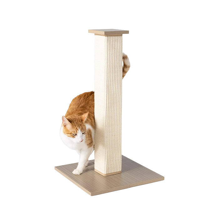 Whisker City White Sisal Scratching Post