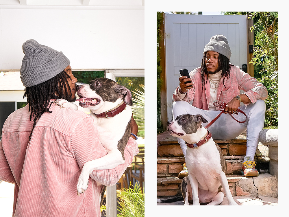 Tree Thomas and his dog, Chef