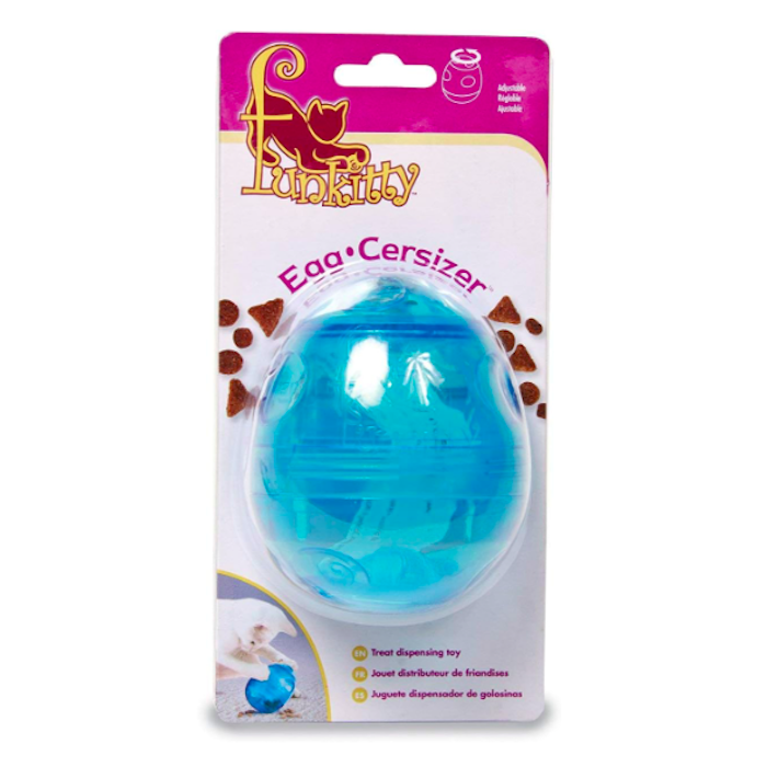 Picture of blue plastic egg in packaging