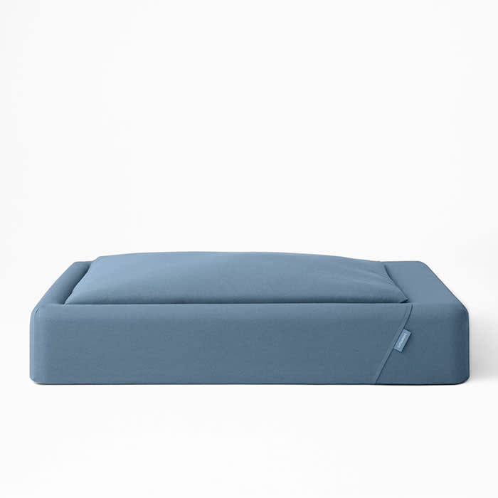 tuft and needle dog bed in ocean blue
