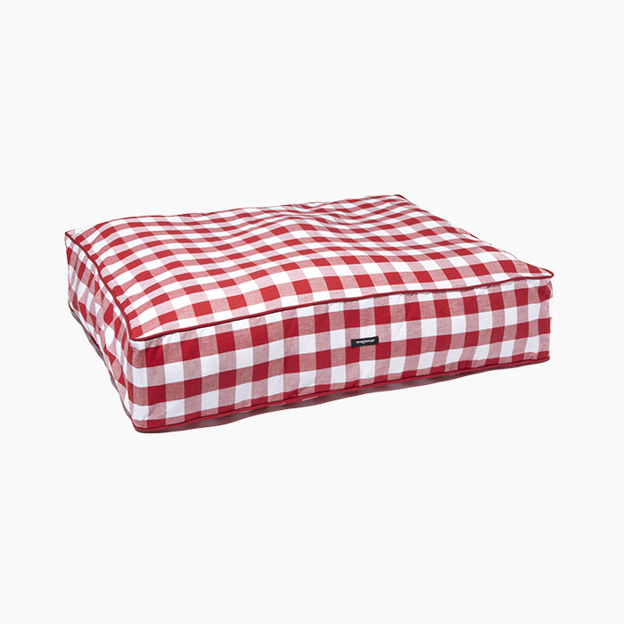 Gingham Check Bed - Red