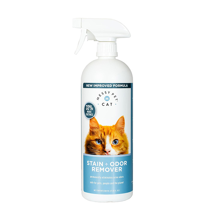 Cat Stain & Odor Remover - Cleans Cat Urine, Other Animal Smells, Spots from Home Carpet, Couch, Furniture, Litter Box, Enzyme-Powered Spray