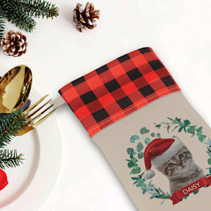 Personalised cat Christmas stocking