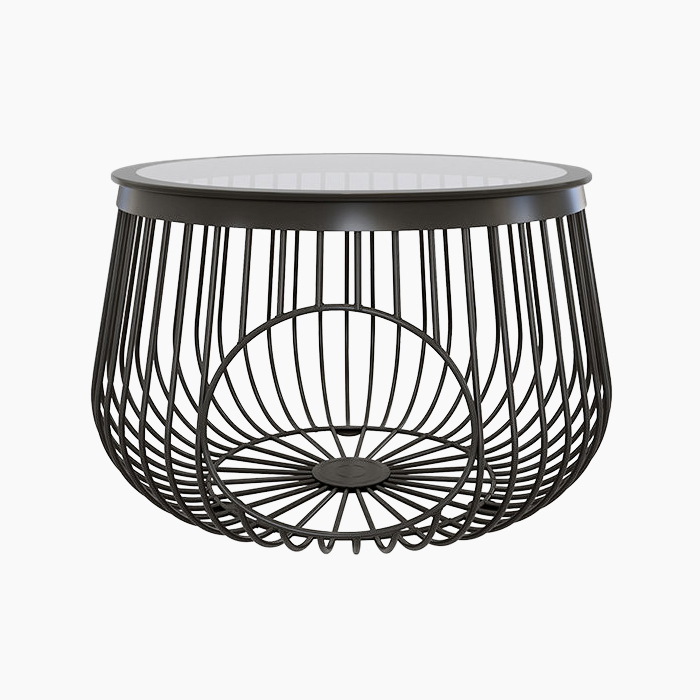black wire coffee table/cat bed