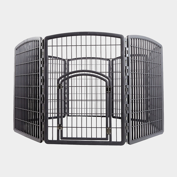 white dog crate