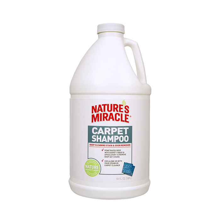 Nature’s Miracle Carpet Shampoo, Deep-Cleaning Pet Stain And Odor Remover, White Bottle
