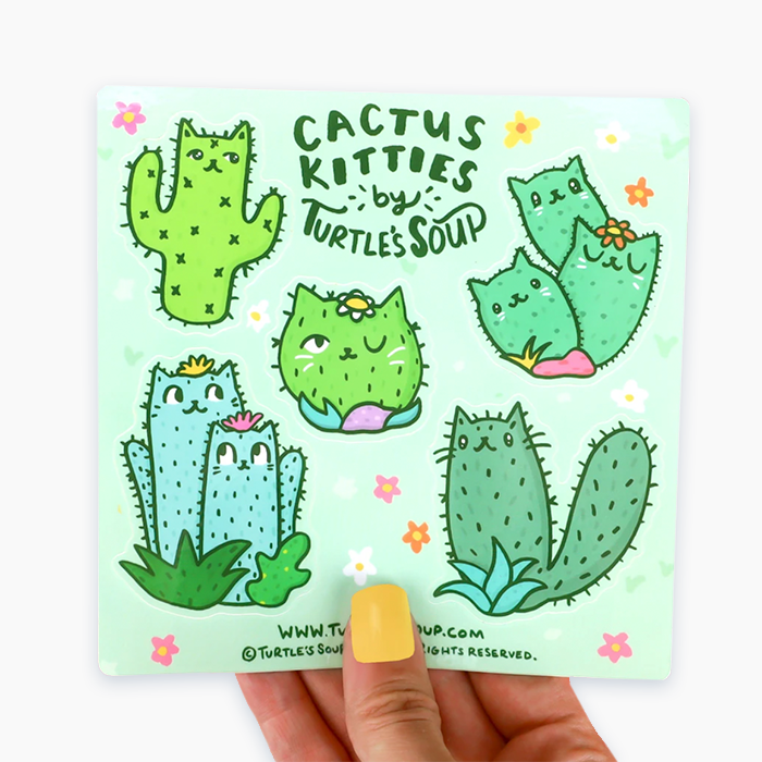 cactus sticker sheet