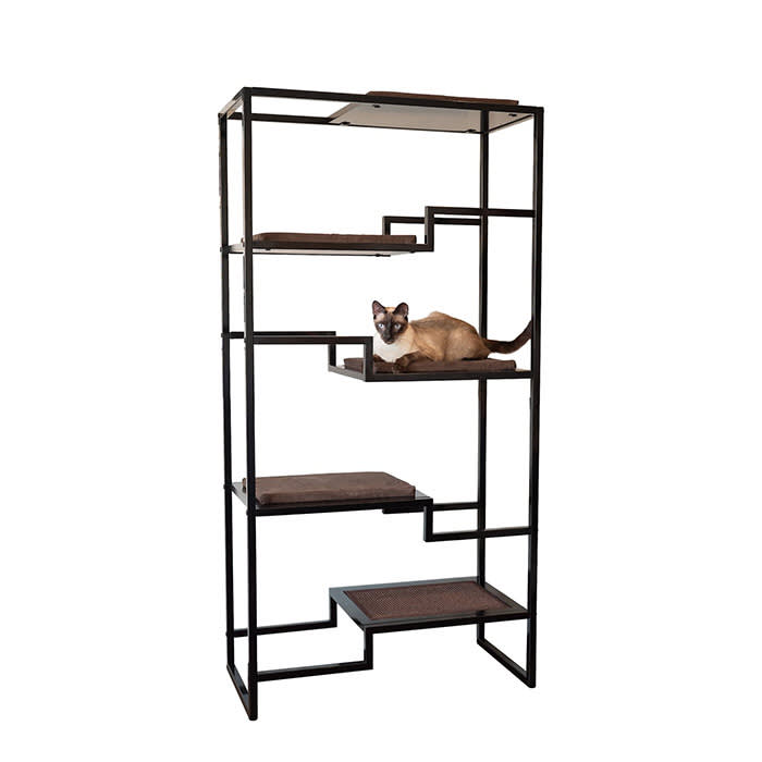 The Refined Feline Metropolitan 62-in Faux-Fur Cat Tree & Condo