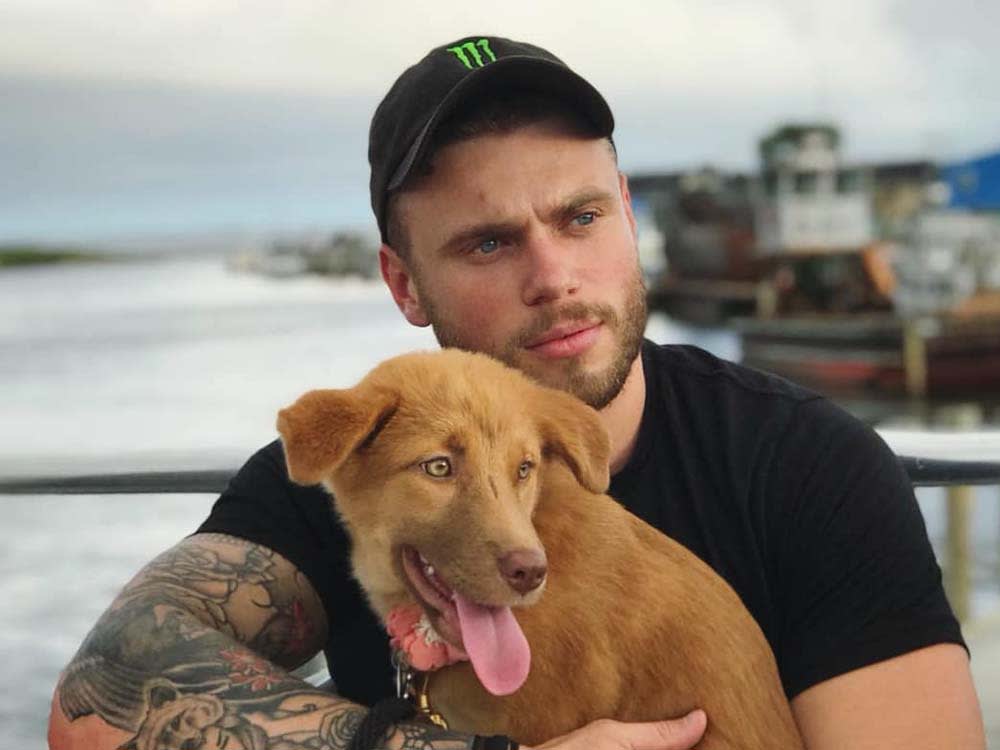 Gus Kenworthy and his dog Birdie