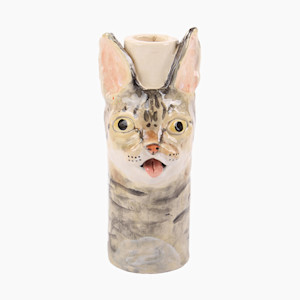 katie kimmel custom cat vase