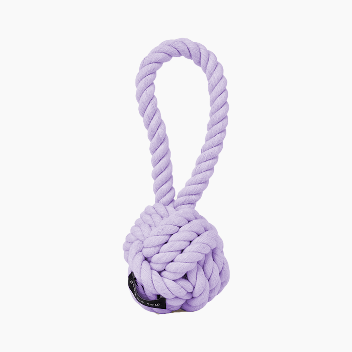 lavender colored twisted rope toy