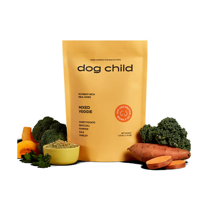 dog food in yellow bag