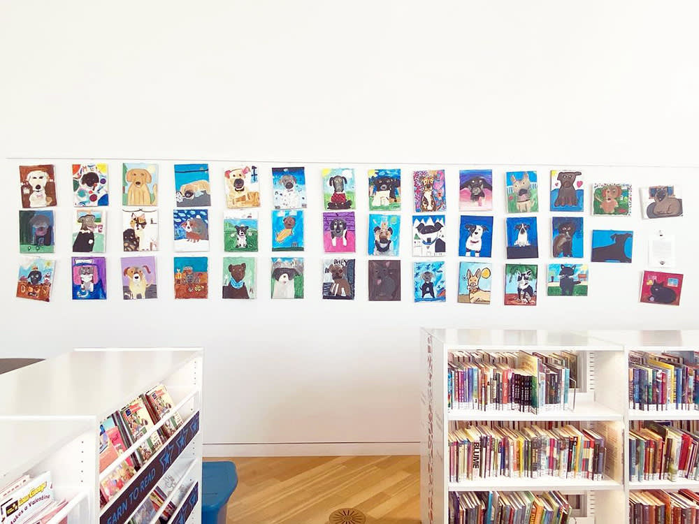 Empawthy paintings on display in gallery