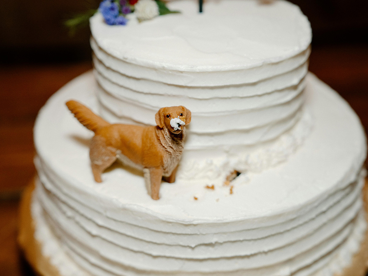 dog wedding cake topper