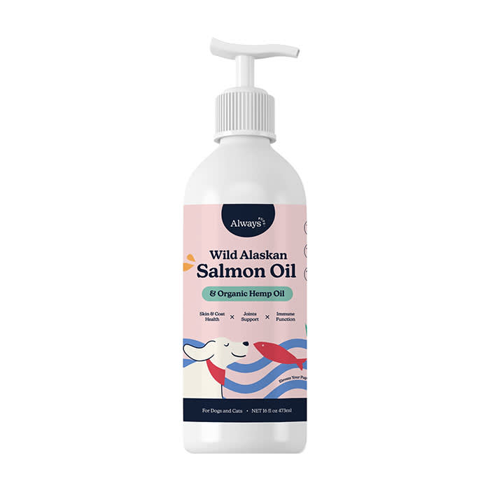 Always Pups Wild Alaskan Salmon Oil with Organic Hemp Seed and Vitamin E