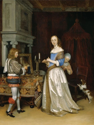 Gerard ter Borch, Lady at Her Toilet, c. 1660, oil on canvas.