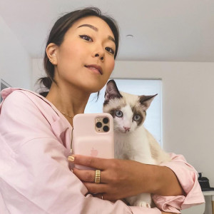 Remy Park with her cat