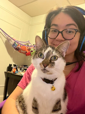 Petrana Radulovic and her cat, Bagel
