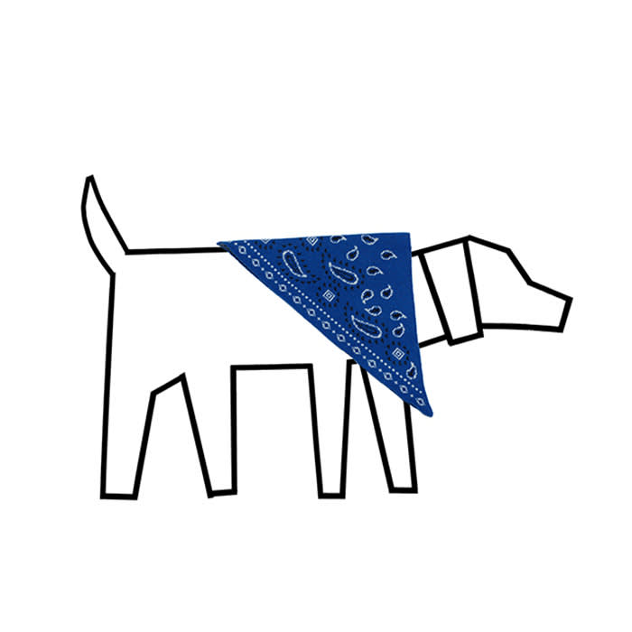 Ware of the Dog blue bandana