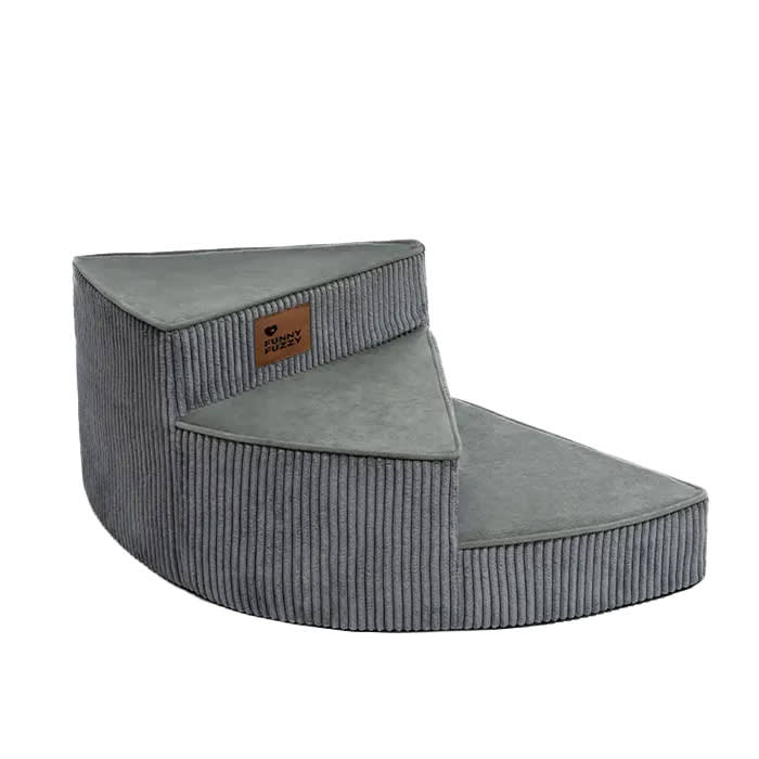 FunnyFuzzy Cozy Corduroy Joint-Friendly Removable Spiral Pet Stairs
