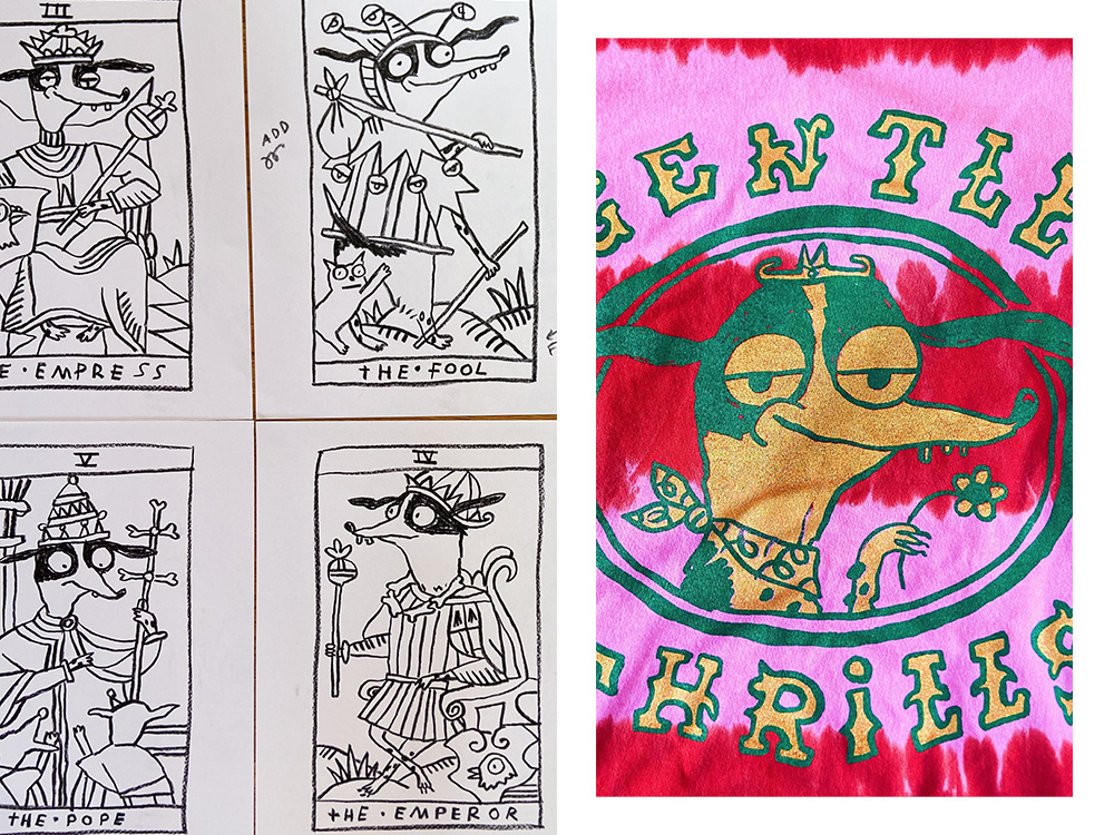 Gentle Thrills dog tarot; Gentle Thrills Cowboy t-shirt