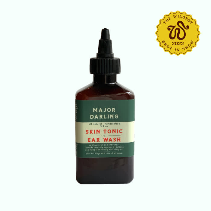 ear cleaner in bottle with green label